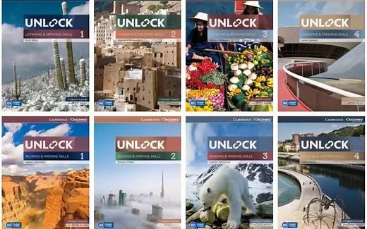 【国际标准英语课程】剑桥《Unlock》basic/1/2/3/4/5级视频全集（配套PDF学生和教师用书 音频）真正解锁孩子的英语学习