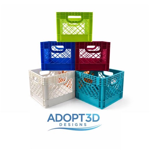 Mini Milk Crate Organizer | 3D Printed Storage Crate | Desk Organizer | Mini Crate Decor - Etsy