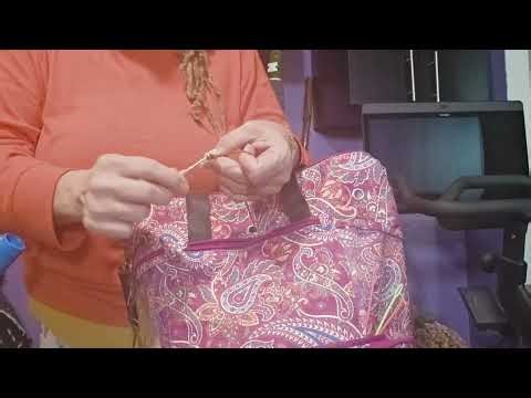 AEROBIX Pink Paisley Expandable Crochet Bag Organizer, Large Capacity Yarn Storage Bag Review