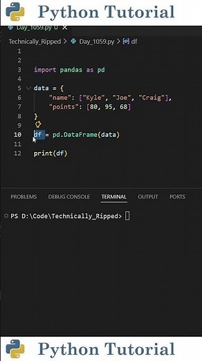 Converting Python Dictionaries to Pandas Dataframes | Python Tutorial