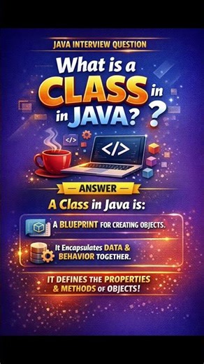 🎯 Java Interview Question | What is Class in Java? ☕💻