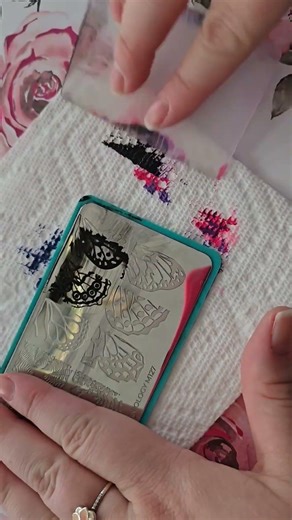 Purple butterfly wing nails