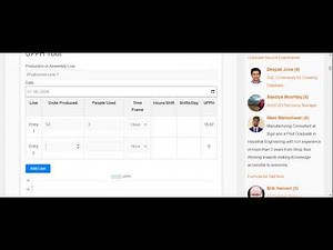 Unit Per People Hour (UPPH) tool demo Know Industrial Engineering
