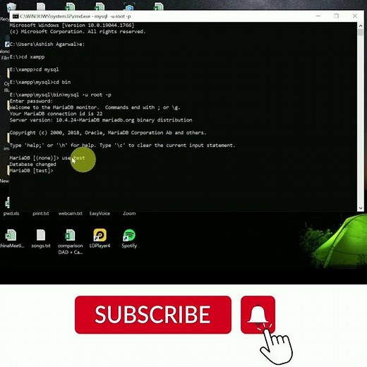 How to connect #mysql and run Queries using command prompt #shorts