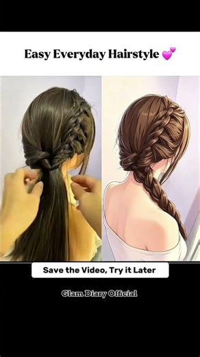 Easy Braided Ponytail Hairstyle | Cute & Elegant Hair Tutorial ✨#BraidedPonytail #EasyHairstyles