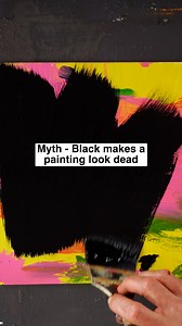 Myth: “Black makes a painting look dead.” Truth: Black can actually bring a painting to life. 🖤 Watch how just a few spots of black transform this dull piece into something vibrant and full of energy. There are so many myths in art-making—especially about using black. Don’t believe them all. What art myths have you heard lately? Share them in the comments—I’d love to hear! | Art2Life