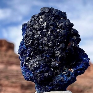 Terminated Azurite Blueberry Crystal From Morocco • 6 Grams Natural Raw Botryoidal Azurite Pure Untreated From Oumjrane Moroccan - Etsy