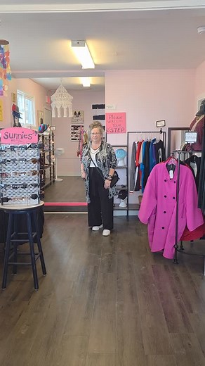 Beautiful Barb from @ohmysoulandjourney.saintjohn snagged this gorgeous cardigan last week and picked up beads and bracelets to complete the look today 😍. #thriftstorefinds #plussizefashion #smallbizlove❤️ #saintjohnnb | Just Plus Thrift Boutique