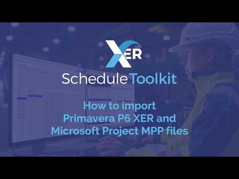 How to import Primavera P6 XER or Microsoft Project MPP files
