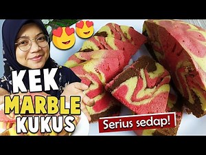 Kek Marble Kukus | Sukatan Cawan | Lembut Dan Gebu