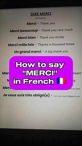 6.4K views · 93 reactions | How to say "MERCI" in French |#apprendrelefrançais | OuiTeach & French Becomes Easy | Facebook