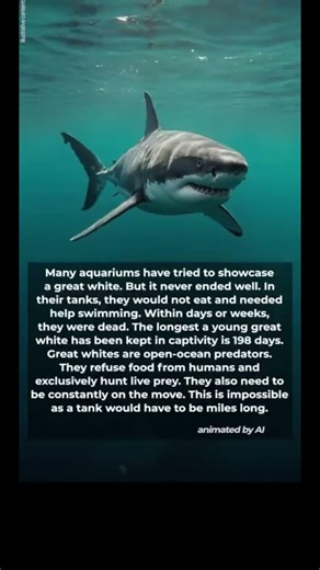 Great Whites Refuse Life In Captivity#shorts