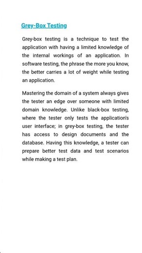 #software testing#methods of testing# black, white and grey box testing
