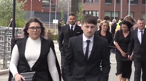 Celebrities arrive for the funeral of Barry Chuckle in Rotherham