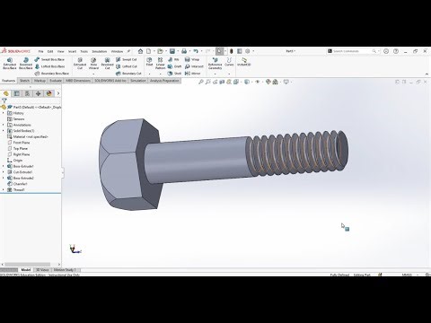 11 Bolt design using solidworks