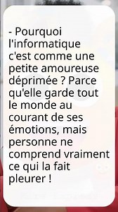 L'informatique, la petite amoureuse déprimée !