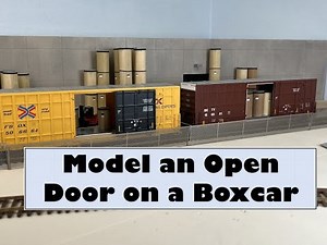 Model an Open Door on an Aurora Miniatures 50ft Boxcar in HO scale