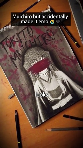 Sorry guys it just looks EMO #art #demonslayer #demonslayerkimetsunoyaiba #drawing #muichiro