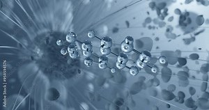 Anthraquinone rotating molecular 3d structure ball-and-stick model, looped video anthracenedione