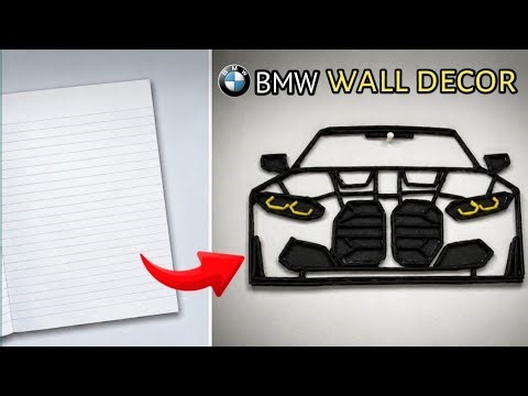 How To Make BMW M4 Car Front Design With Paper | BMW Wall Decoration | Paper BMW 