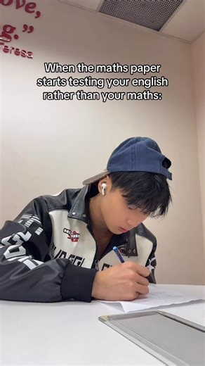 Tony Zhang on Instagram: "the only thing further apart than the numbers on my paper is my math teachers hairline and forehead #maths #teacher #exams #schoollife #reelsviral"