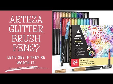 New Glitter Brush Pens by Arteza!