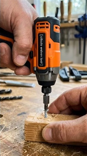 Mini Impact Driver in Action 🔩 | Ultra-Realistic Keychain Tool Driving Real Wood!