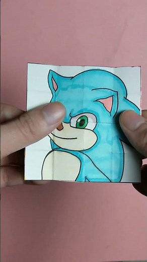 Diy Sonic endless card #papercraft