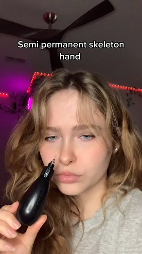 It develops in 24 hours #art #skeletonhand #tattoo #viral #fyp ￼