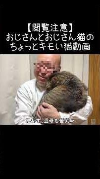 おじさんとおじさん猫のちょっとキモい猫動画【元野良猫ピースケ】 #shorts #初老夫婦とねこ #元野良猫 #ピースケ