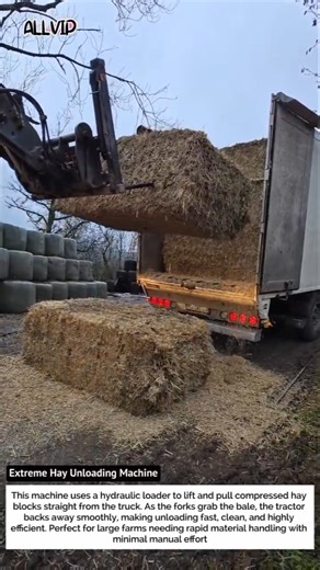 Extreme Hay Unloading Machine – Faster, Smarter Farm Handling!