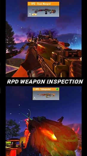 Legendary Rpd weapon inspection | Free vs paid | #codm #shorts