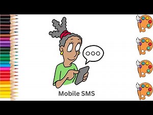 Mobile SMS - Sketch Art and Paint | Step by step tutorial | Pencil to Palette