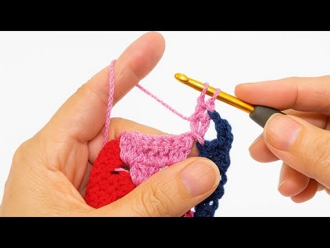 How to Crochet Colorful Triangles & Join Them Together