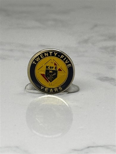Knights of Columbus Anniversary Pin: Gold Enamel - 25 Year Service - Etsy