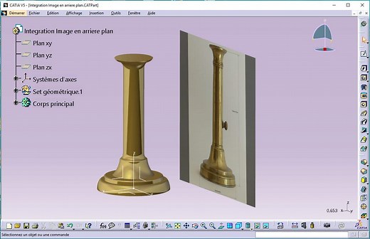[Vidéo] Comment intégrer une image en arrière-plan CATIA V5 ?