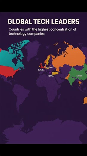 The countries featured include: - United States 🇺🇸 – Home to Silicon Valley and giants like Apple, Google, and Microsoft - Japan 🇯🇵 – Renowned for robotics and consumer electronics - China 🇨🇳 – Rapid growth in AI, telecom, and quantum computing - South Korea 🇰🇷 – Leading in semiconductors and 5G - Germany 🇩🇪 – Engineering and industrial automation hub - Israel 🇮🇱 – High density of cybersecurity and AI startups - Singapore 🇸🇬 – Smart city innovation and fintech - Sweden 🇸🇪 – Susta