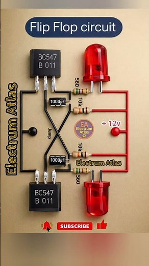 Flip Flop Circuit in Action | Alternating LEDs 🔴 #electroniccircuit