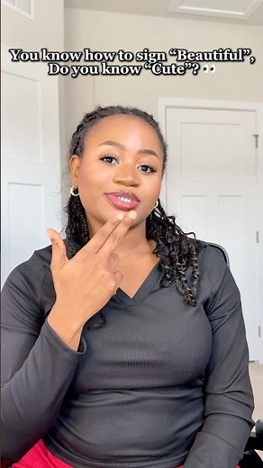 How to sign “cute” in ASL. #asl