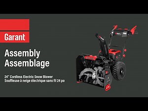 Assemblage souffleuse 24 po sans fil 2 phases | 24" 2-Stage Cordless Snowblower Assembly