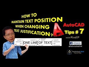 AutoCAD Tips # 7 - How to change Text justification without Losing Text Position [English Sub]