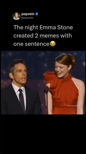 The night Emma Stone created two memes with one sentence 😭