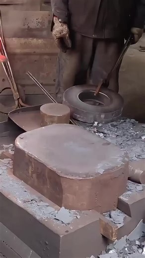 The production process of hot forging of shaft device #forging #creatorsearchinsights