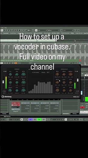 Set up a vocoder in cubase #vocoder #vst #cubase14