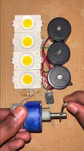 Using a Gear Motor to Power 12V LEDs and Buzzers #diy #innovation #project #tech