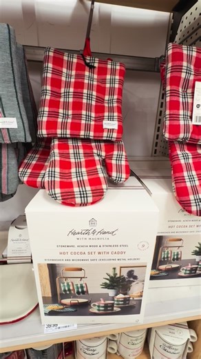 This plaid stoneware hot cocoa kit with a caddy is giving all the cozy Christmas vibes 🎄☕️✨ So perfect for a holiday cocoa bar! #TargetFinds #ChristmasKitchen #HotCocoaBar #HolidayHome Follow my LTK @NestandCreate on the @shop.LTK app to view this post and get my exclusive app-only content! #liketkit #LTKHoliday #LTKHome #LTKmorningroutine #LTKHoliday #LTKGiftGuide @shop.ltk https://liketk.it/5zI8f | Nest and Create