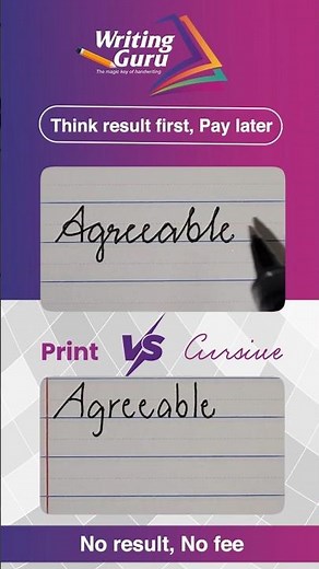 How to write Agreeable |Handwriting consultation: 9971785004 |#uniquemethod #lifechanger #affordable