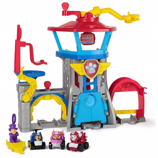 PAW Patrol: Air Rescue, Pup Squad Airport Playset with Chase, Marshall & Skye Vehicles for Kids Ages 3
