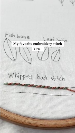 Whipped Back Stitch Tutorial | Part 14 of 20 Basic Embroidery Stitches | Learn Hand Embroidery