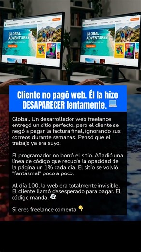 Cliente no pagó web. Él la hizo DESAPARECER lentamente. 💻
